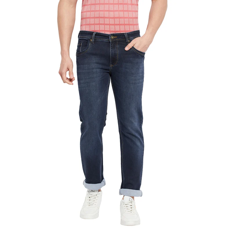 Duke Stardust Men Slim Fit Stretchable Jeans (SDD5180) Medium Blue / 34 / Washed