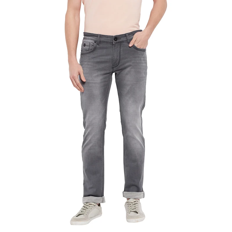 Duke Stardust Men Slim Fit Stretchable Jeans (SDD5236) Grey / 32 / Washed