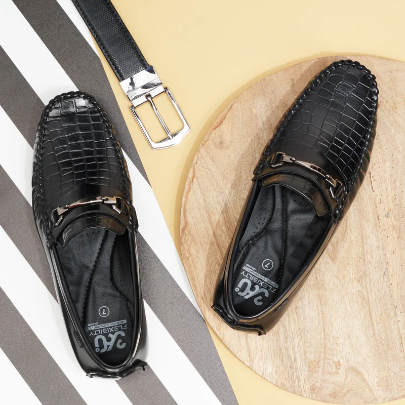 Duke Men Loafers (FWOL814) Black / UK 6 / Solid