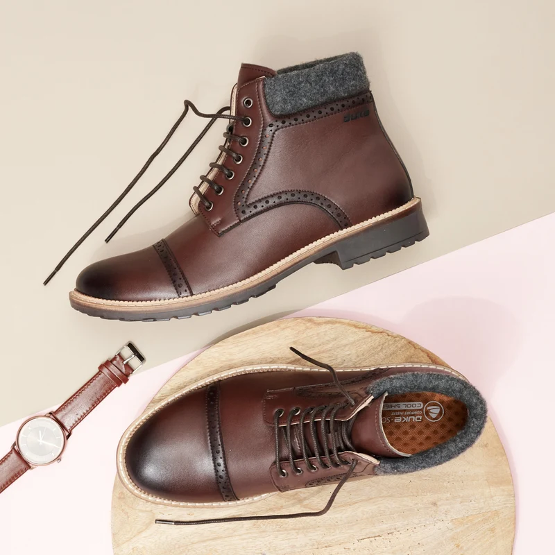 Duke Men Boots (FWOL830) UK 9 / Brown / Solid Contrast