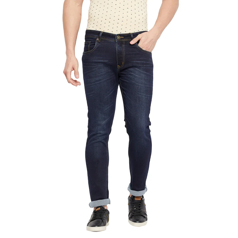 Duke Stardust Men Slim Fit Stretchable Jeans (SDD5164) D.Blue / 36 / Washed