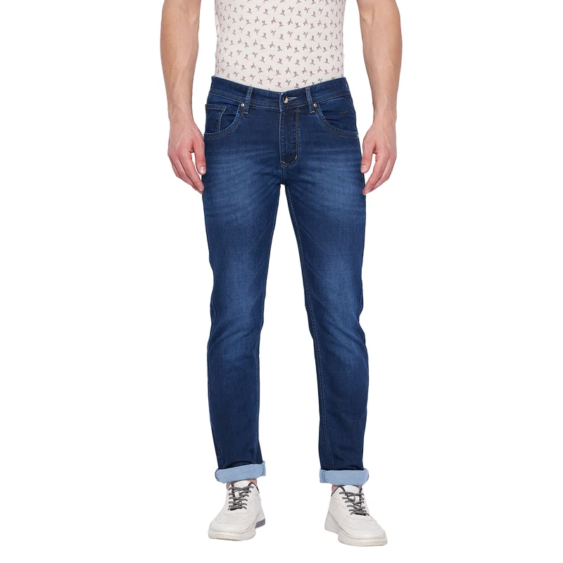 Duke Stardust Men Slim Fit Stretchable Jeans (SDD5177) Medium Blue / 34 / Washed