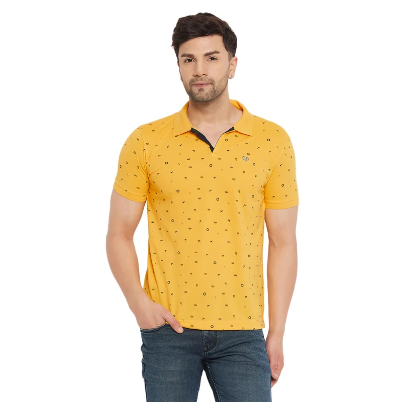Duke Stardust Men Half Sleeve Cotton T-shirt (SP0609) Mango / XXL / Printed