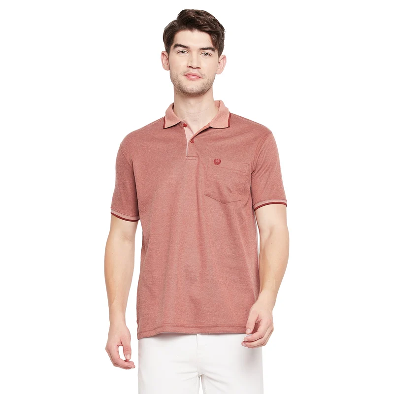 Duke Stardust Men Half Sleeve Cotton T-shirt (SD45) Rust / L / Solid