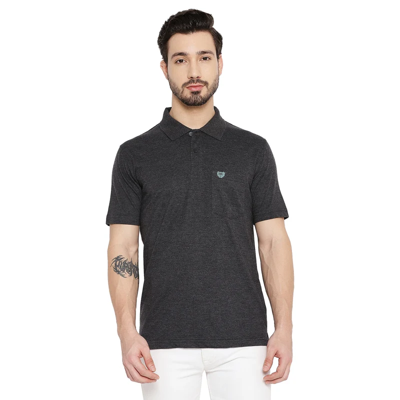 Duke Urban Men Half Sleeve Cotton T-shirt (SD43) XL / Anthra / Solid