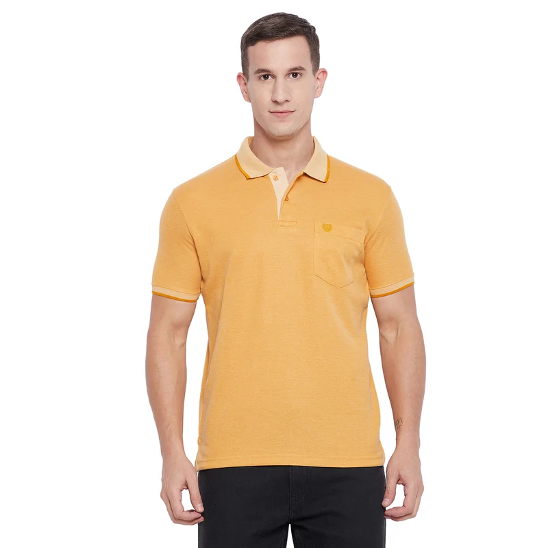 Duke Stardust Men Half Sleeve Cotton T-Shirt (ONSD22S) Mustard / XXL / Solid