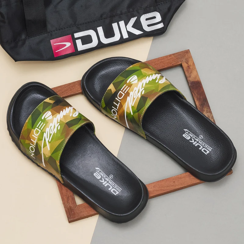 Duke Men Sliders (FWC6078) UK 6 / Camouflge Green / Printed