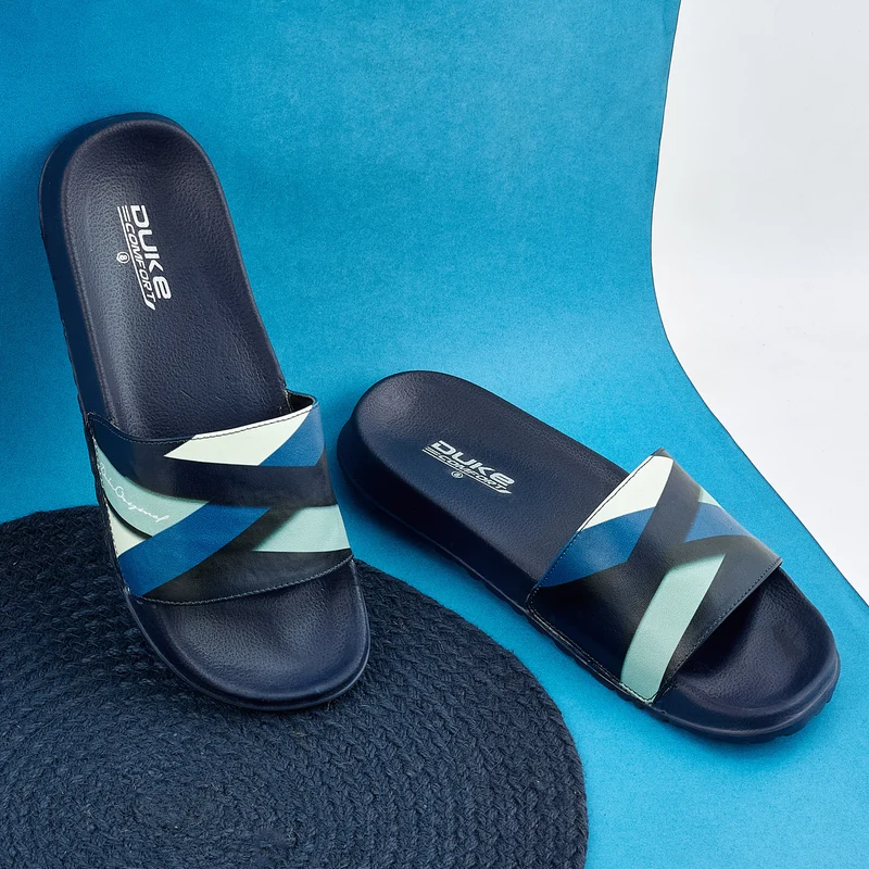 Duke Men Sliders (FWC6080) UK 11 / Navy / Printed