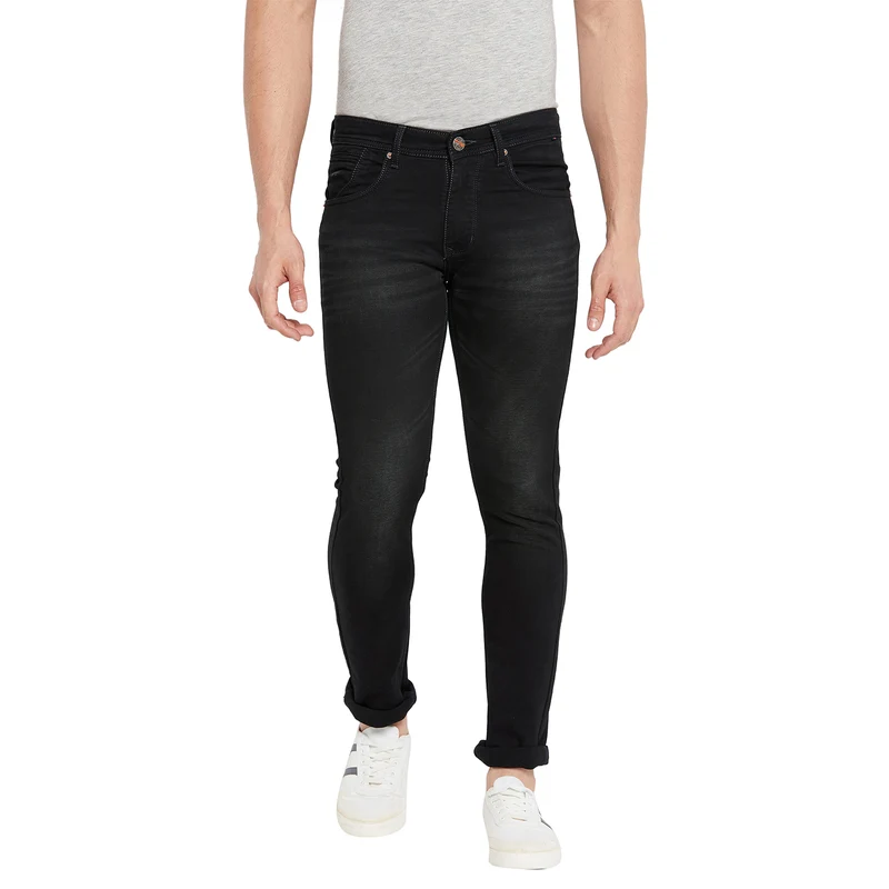 Duke Stardust Men Slim Fit Stretchable Jeans (SDD5212) 34 / Carbon Black / Washed