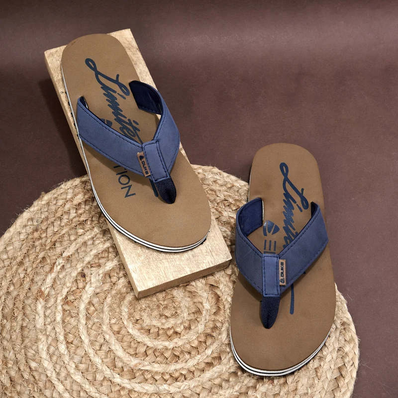 Duke Men Flip-flops (FWC6082) UK 9 / Tan / Solid Contrast