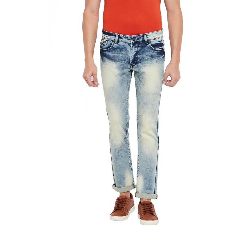 Duke Urban Men Slim Fit Stretchable Jeans (SDD5244) Tint Khaki / 34 / Washed