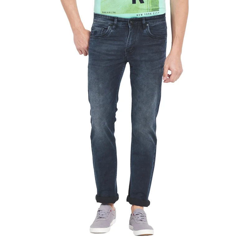 Duke Stardust Men Slim Fit Stretchable Jeans (SDD5267) Carbon Black / 30 / Washed