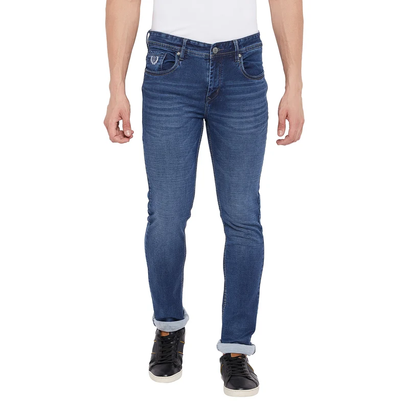 Duke Stardust Men Slim Fit Stretchable Jeans (SDD5265) Blue / 34 / Washed