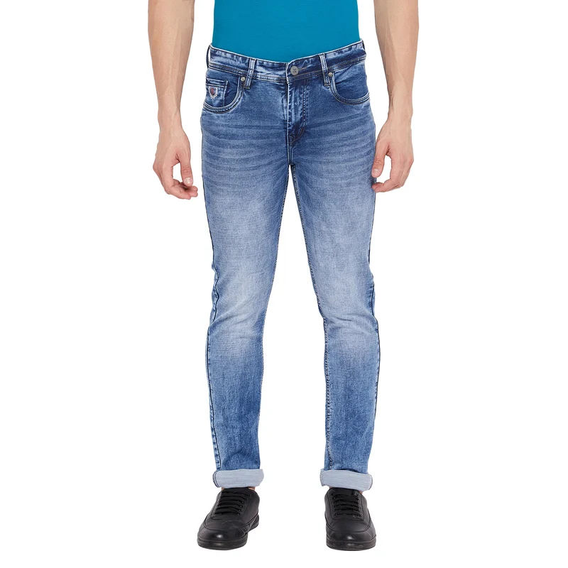 Duke Stardust Men Slim Fit Stretchable Jeans (SDD5265) L.Blue / 30 / Washed