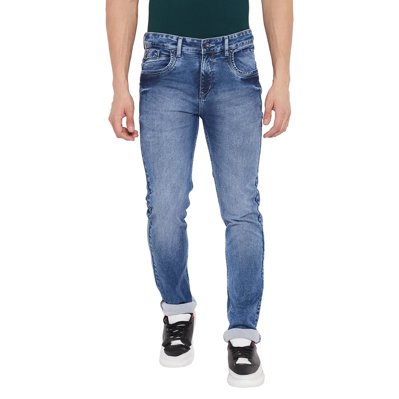 Duke Urban Men Slim Fit Stretchable Jeans (SDD5260) 38 / D.Blue / Washed