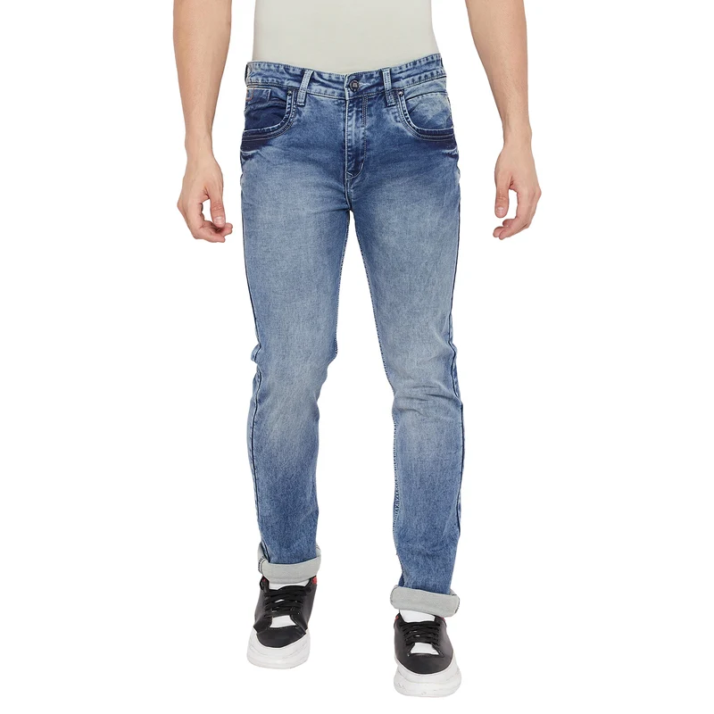 Duke Urban Men Slim Fit Stretchable Jeans (SDD5260) 36 / L.Blue / Washed