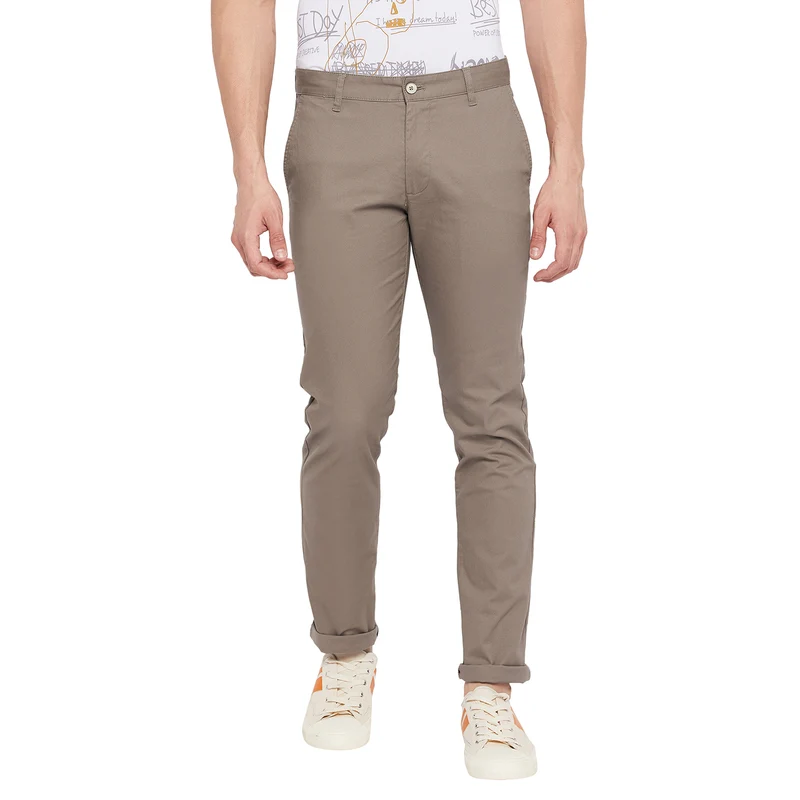 Duke Urban Men Slim Fit Trousers (SDT42000) Cement / 36 / Solid