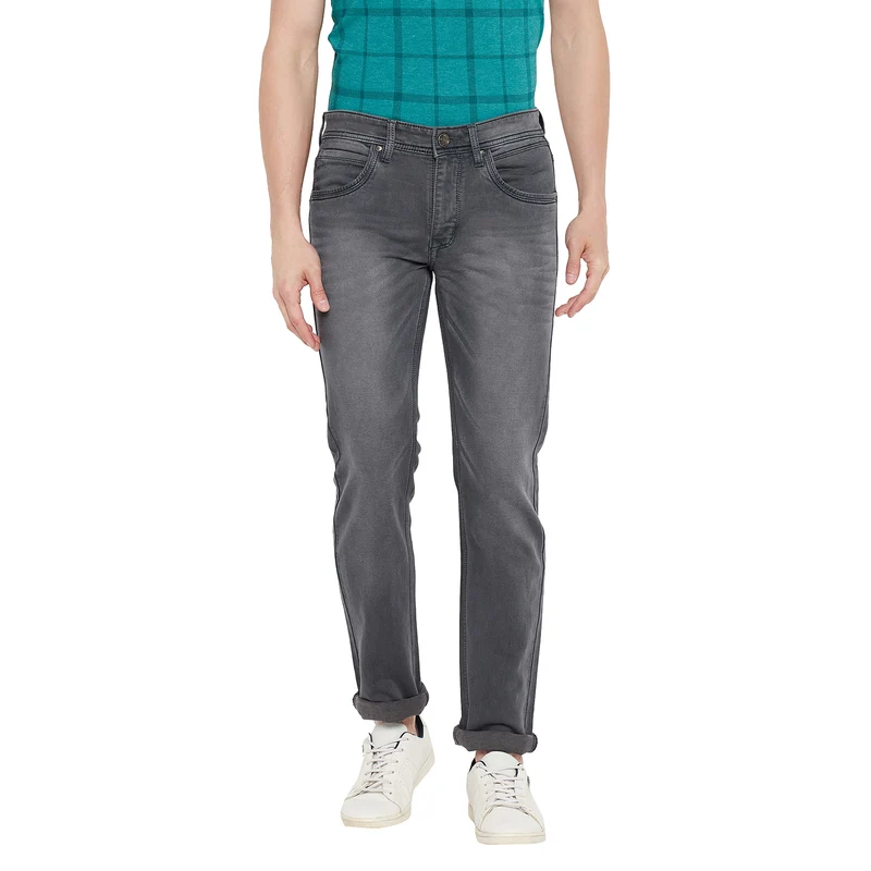 Duke Stardust Men Slim Fit Stretchable Jeans (SDD5171) Grey / 36 / Washed