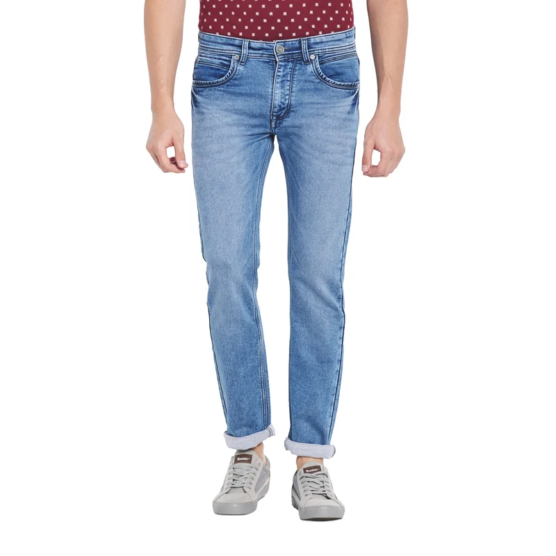 Duke Stardust Men Slim Fit Stretchable Jeans (SDD5171) L.Blue / 36 / Washed