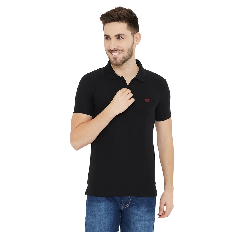 Duke Urban Men Half Sleeve Cotton T-Shirt (ONSD21S) Black / XXL / Solid
