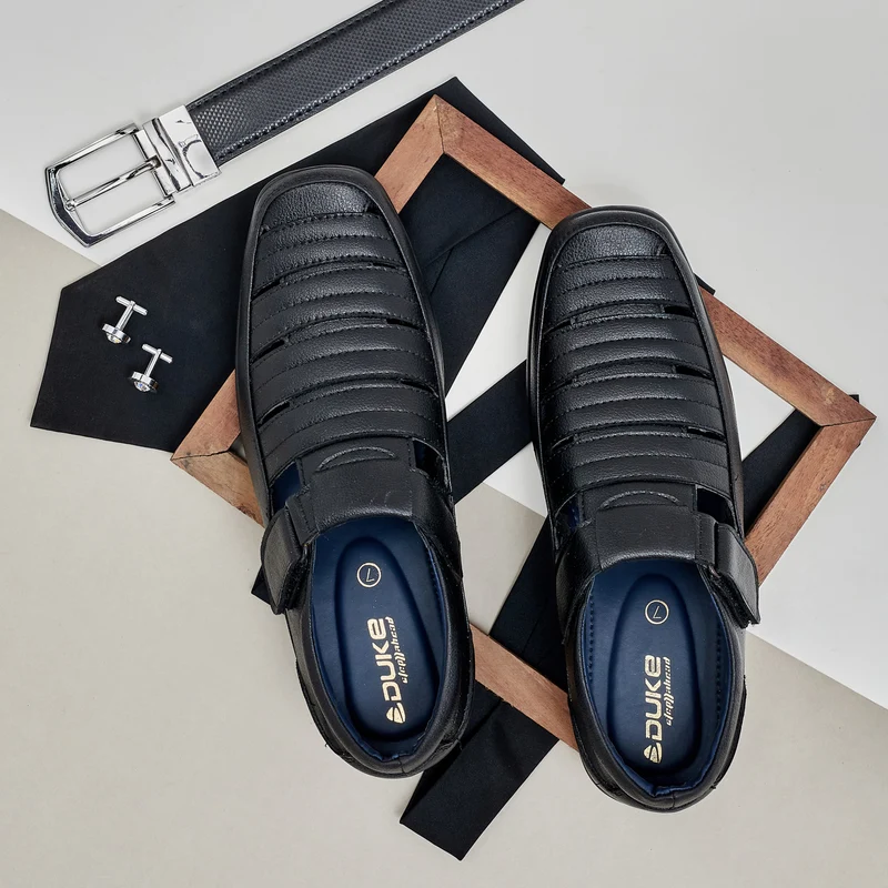 Duke Men Sandals (FWOL3310) 6 UK / Black / Solid Contrast