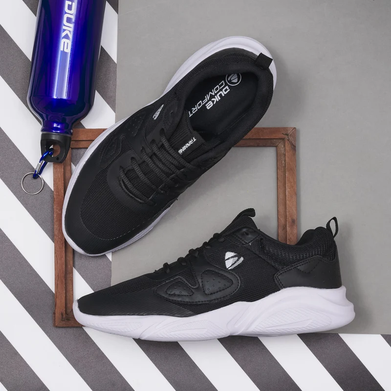 Duke Men Sports Shoes (FWOL1426) 7 UK / Black / Solid Contrast