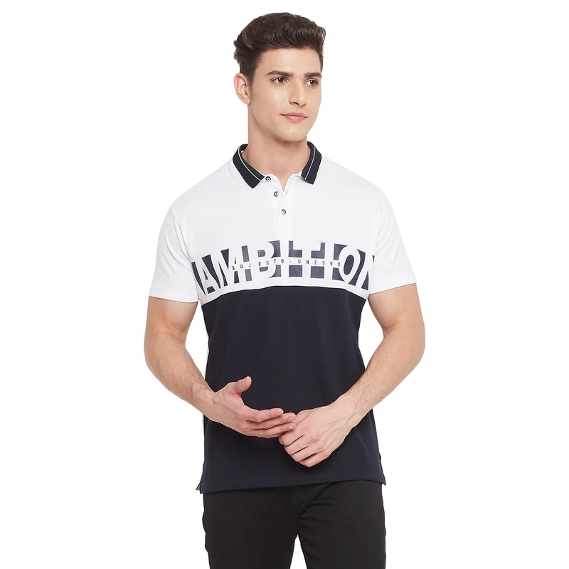 Duke Stardust Men Half Sleeve Cotton T-shirt (LF5206) XXL / White / Printed