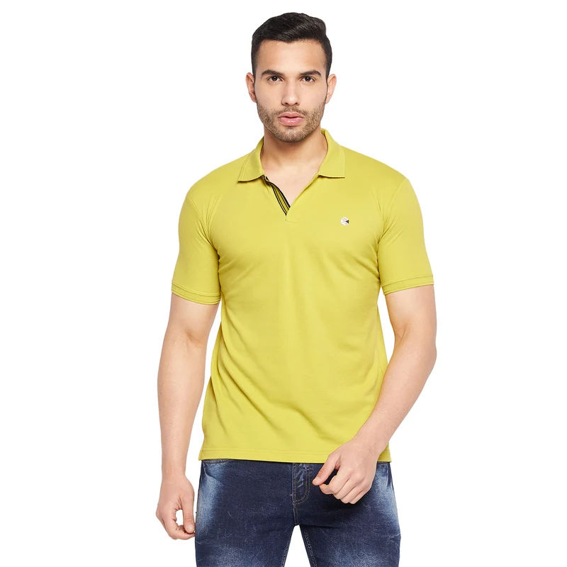 Duke Urban Men Half Sleeve Cotton T-shirt (5035F) Leaf Green / L / Solid