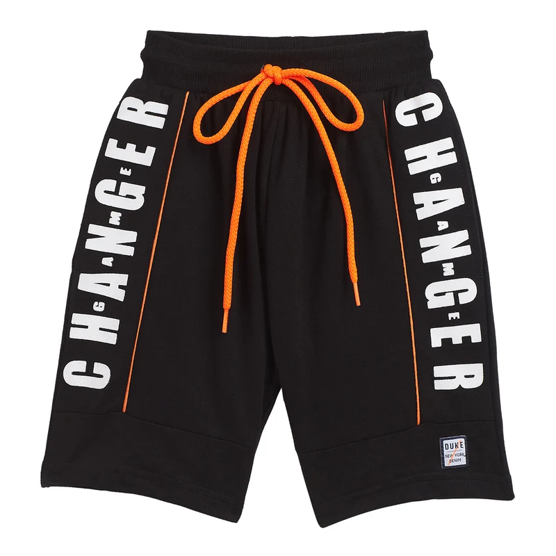 Duke Urban Boys Regular Shorts (LF953) Black / 28 / Printed