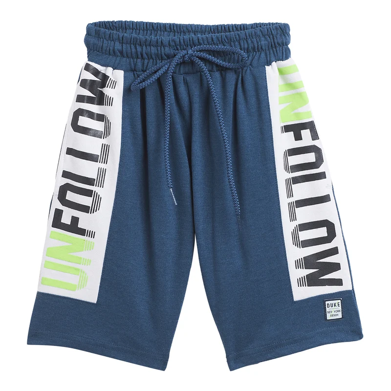 Duke Urban Boys Regular Shorts (LF954) 28 / Denim Blue Mel. / Printed