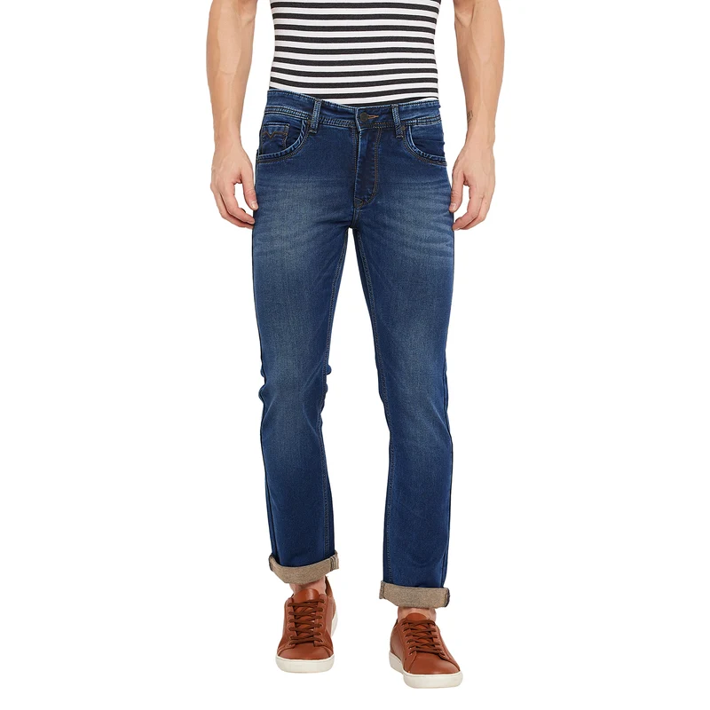 Duke Urban Men Slim Fit Stretchable Jeans (SDD5249) Blue / 32 / Washed