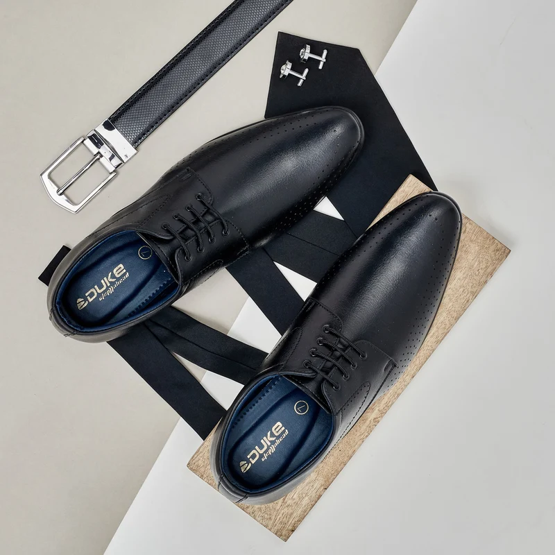 Duke Men Formal Shoes (FWD5017) 10 UK / Black / Solid Contrast