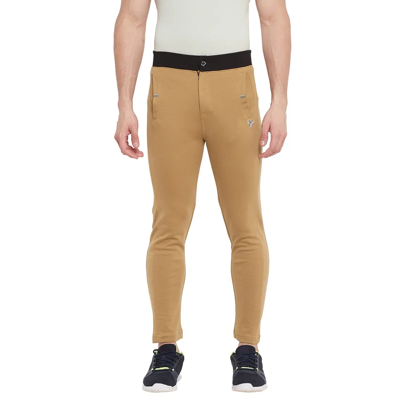 Duke Urban Men Tapered Fit Track Pants (LF5637) Fawn / XXL / Solid