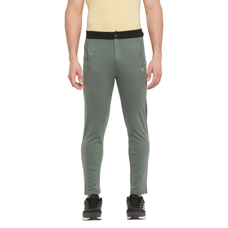 Duke Urban Men Tapered Fit Track Pants (LF5637) Stone Green / L / Solid