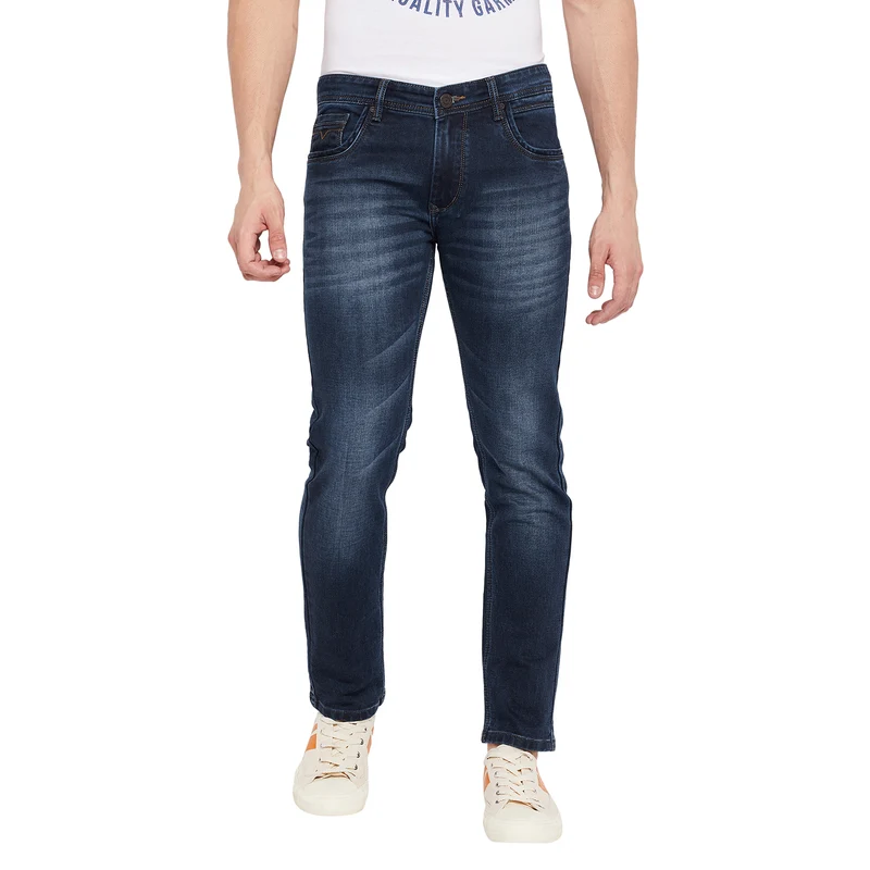 Duke Stardust Men Slim Fit Stretchable Jeans (SDD5248) Carbon Blue / 30 / Washed