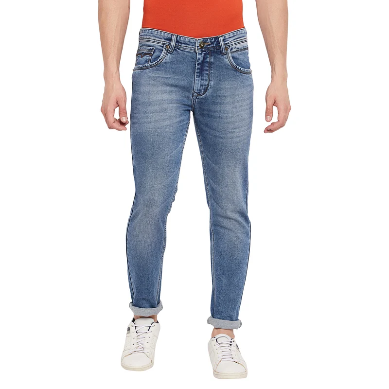 Duke Stardust Men Slim Fit Stretchable Jeans (SDD5248) L.Blue / 30 / Washed