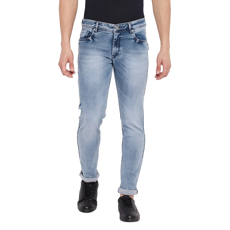 Duke Stardust Men Slim Fit Stretchable Jeans (SDD5279) L.Blue / 32 / Washed