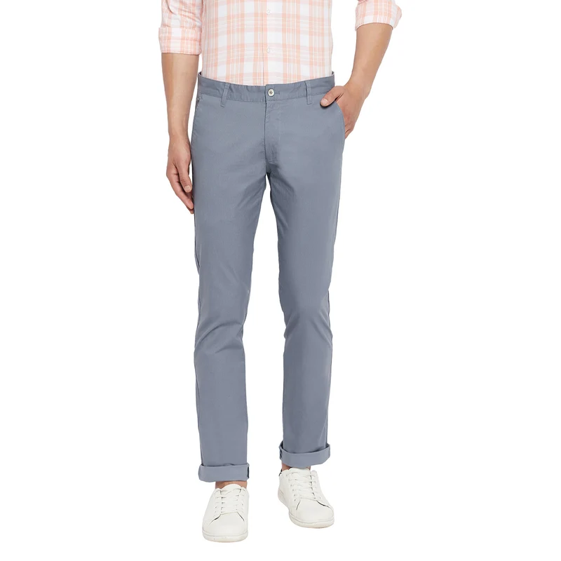 Duke Urban Men Slim Fit Trousers (SDT4531) 34 / Blue / Solid