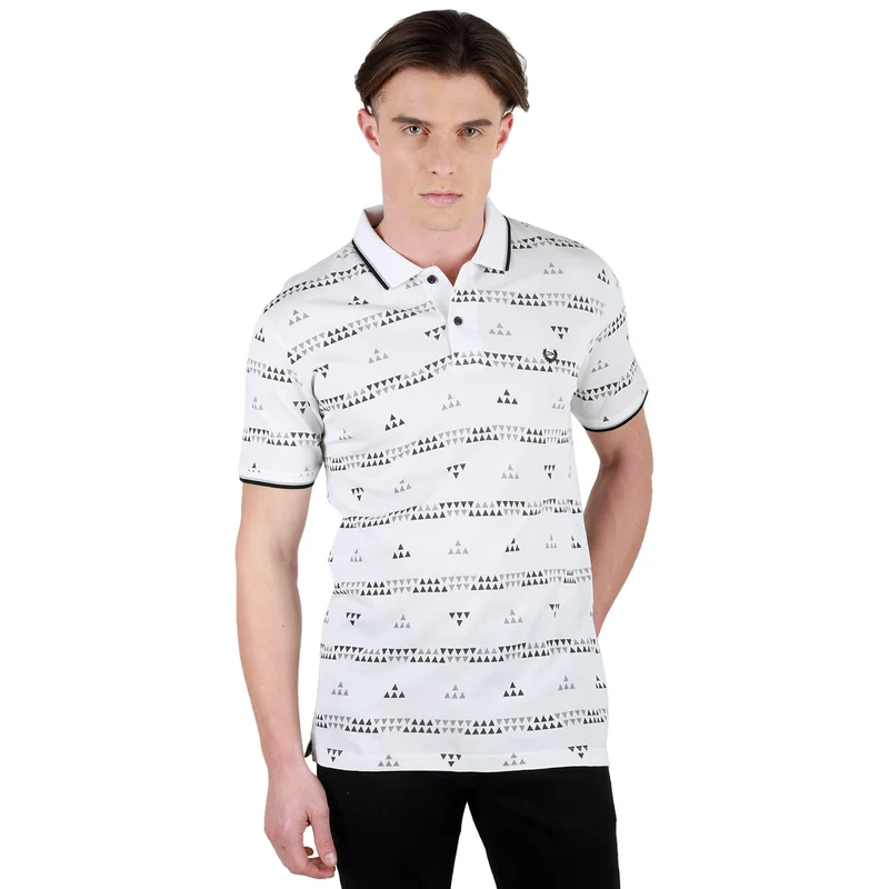 Duke Stardust Men Half Sleeve Cotton Tshirt (4127) White / S / Printed