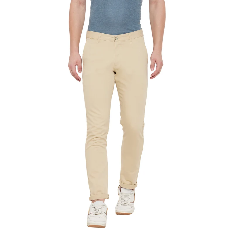 Duke Urban Men Slim Fit Trousers (SDT4536) 34 / Fawn / Solid