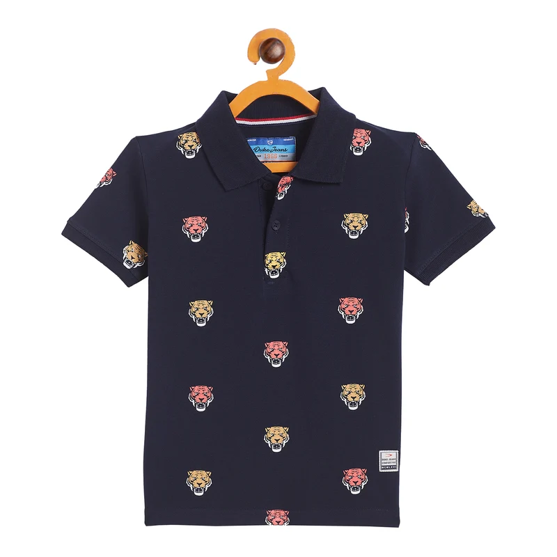 Duke Urban Boys Half Sleeve Cotton T-shirt (LF631) D.Navy / 26 / Printed