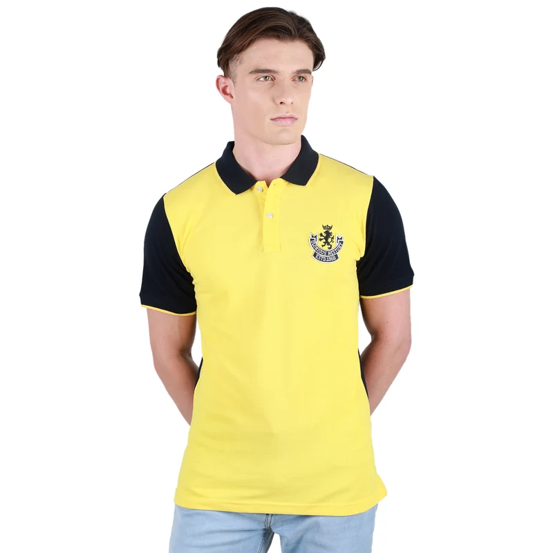 Duke Stardust Men Half Sleeve Cotton Tshirt (4048) Yellow / XXL / Solid