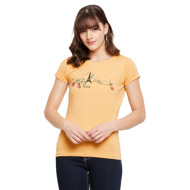 Duke Urban Round Neck Lady Top (LFX101) L / Mango / Printed