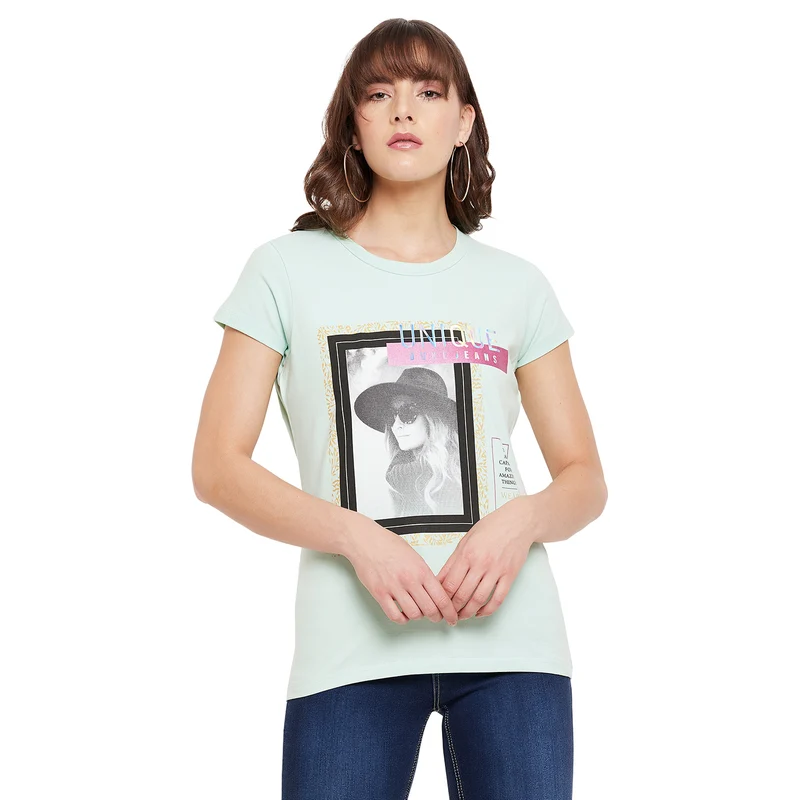 Duke Urban Round Neck Lady Top (LFX117) L / Sea Pearl / Printed