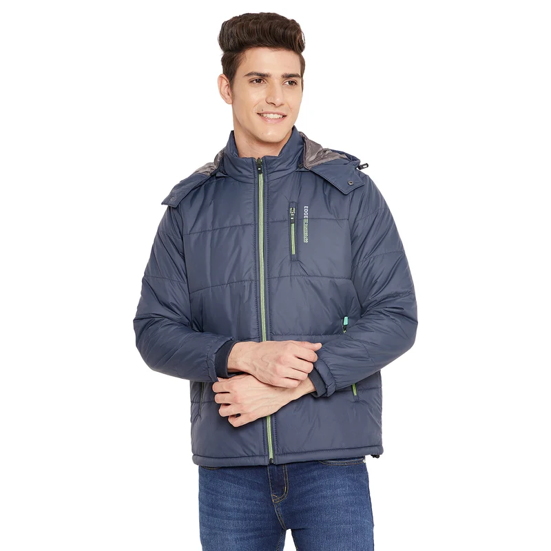 Duke Urban Men Full Sleeve Bomber Jacket (SDZ1002) M / Navy / Solid