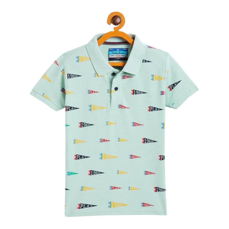 Duke Urban Boys Half Sleeve Cotton T-shirt (LF616) Sea Pearl / 30 / Printed
