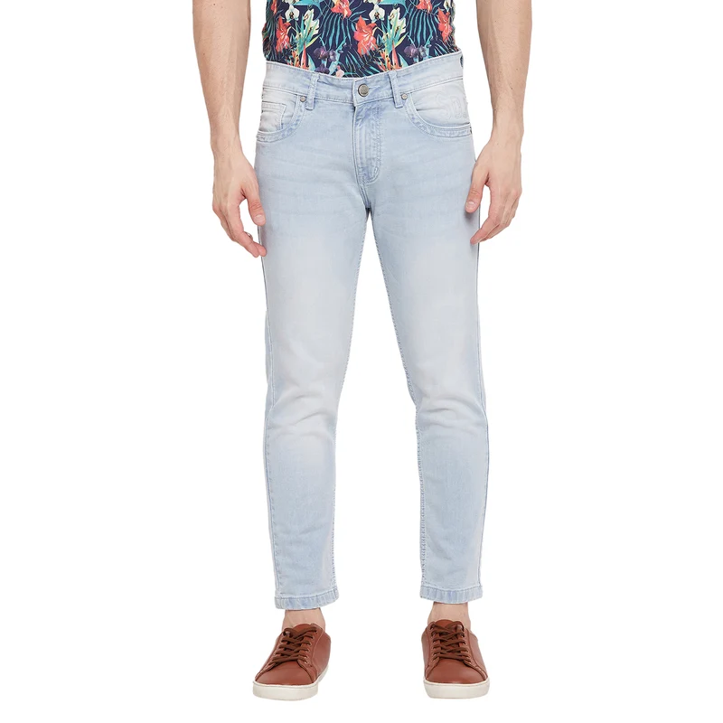 Duke Stardust Men Slim Fit Stretchable Jeans (SDD5154) Ice Blue / 30 / Washed