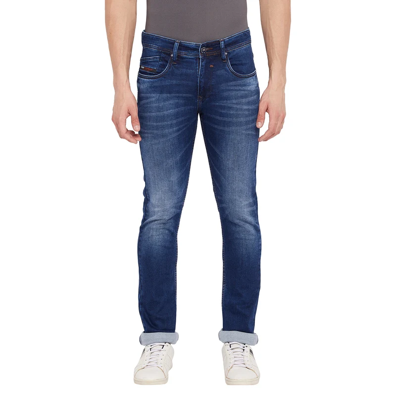 Duke Urban Men Slim Fit Stretchable Jeans (SDD5257) Blue / 32 / Washed