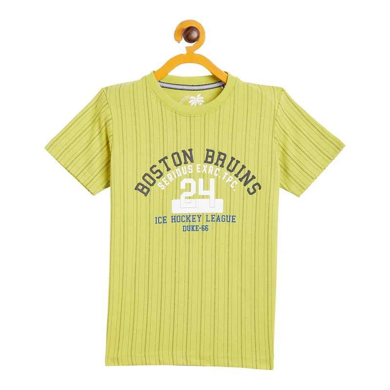Duke Urban Boys Half Sleeve Cotton T-shirt (LF637) Lime / 32 / Printed