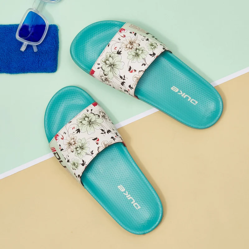 Duke Women Sliders (XFOL339) 7 UK / Sea Green / Printed